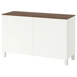 BESTA Kombin. odlaganje s vratima, bela/Lappviken/Stubbarp bela, 120x42x75 cm