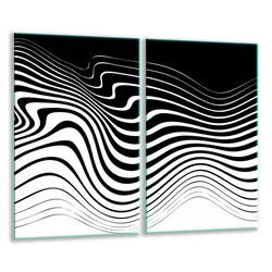shumee Steklena deska 2x 30x52 Zebra
