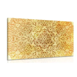 Slika zlata etnična Mandala - 150x100