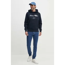 TOMMY HILFIGER Majica  mornarska / rdeča / bela