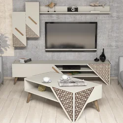 Lessentiel Maison Set TV Komoda i klub sto Krem