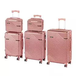 Komplet kovčkov TraveLux Urban na rolerjih rose gold