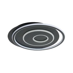 Brilagi - LED prigušiva plafonsko svetlo IRIS LED/83W/230V 46x50 cm crna + daljinski upravljač