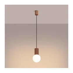 Sollux SL.1734 - Luster na kablu HALO 1xG9/8W/230V prečnik 12 cm braon