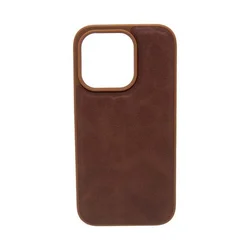 Maska za telefon LEATHER CASE za Iphone 14 Pro brown
