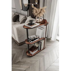 Hanah Home Polica za knjige Kaiteki, 24x82x8 cm, Boja oraha