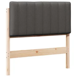 Vidaxl Tapecirano vzglavje z vzglavjem Rjava in temno siva 90 cm