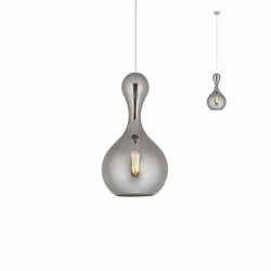 Redo 01-2259 - Luster na sajli LOB 1xE27/42W/230V, prečnik 22 cm, siva