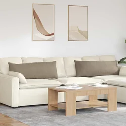 Jastučići za sofu 2 pcs Sivo-smeđa 120 x 40 cm tkanina