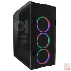 LC POWER Gaming 998B Rambot, ATX, 5x3.5, 3x2.5, 4x120mm RGB fans, Audio/USB3.0, tempered glass side panel