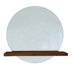 Hanah Home Ogledalo Sunset, 70x70cm, Braon