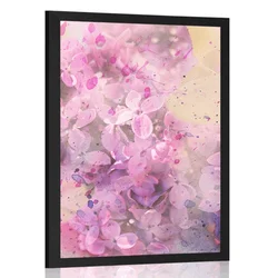 Plakat rožnata vejica s cvetovi - 60x90 no frame