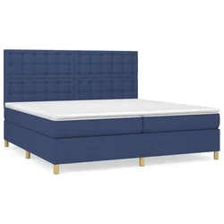 vidaXL vidaXL Box spring postelja z vzmetnico moder 200x200 cm blago, (20897094)