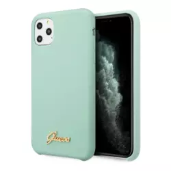 Maska Guess Faceplate Silicone za iPhone 11 Pro Max zelena.