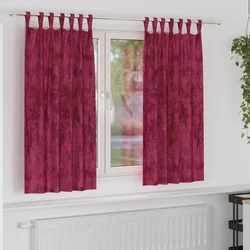 Baršunaste zavjese 2 pcs boja crnog vina 175 x 140 cm Baršun