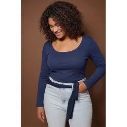 Trendyol Curve Ženska bluza Tbbaw26Af00112, Tamnoplava