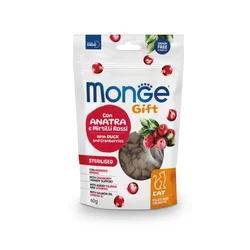 MONGE Poslastica za pse sa ukusom pačetine sa brusnicom Filled And Crunchy Sterilised, 60g