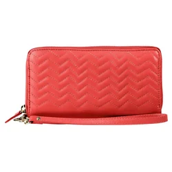 Novčanik ženski 2u1 od prave goveđe kože 21x11,1x3,7 cm bordo