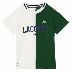Majica za dječake Lacoste Kids Sport x Daniil Medvedev Jersey T-Shirt - white/green