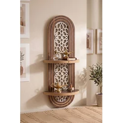 HANAH HOME Zidna polica Artmtkwll5 Wenge