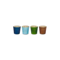 Dekorativen svečnik Pip Studio Glass Blue 7 x 7 cm 4-pack