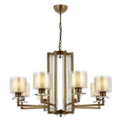Opviq Luster Av-4285-8E, 90 cm, Braon-krem