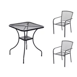 eoshop Kovinski vrtni set Eoshop 32: miza + 2 zložljiva naslanjača