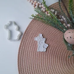 KREATIVNI SLATKIŠI Modla za kolače i ukrase Zeka, 7 cm, Bela