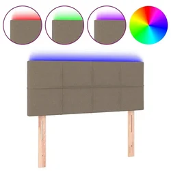 Vidaxl LED posteljno vzglavje taupe 100x5x78/88 cm blago