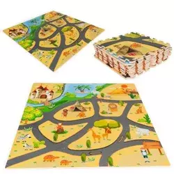 Eco toys podloga za igru za decu safari puzzle 9 elemenata 93x93cm ( ecoeva009 )