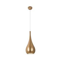 MAXLIGHT P0436 - Luster na sajli DROP, 1x E27/40W/230V, prečnik 20 cm, zlatna