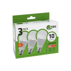 Žarnica Led Qtec 10w E-27- A60 [4200k - 3/1].
