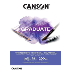 Canson Pad Graduate Mixed Media Skicirka A4 200 g White