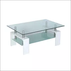 Klub sto CT1007 Belo staklo 1100x600x430 mm ( 800-560 )