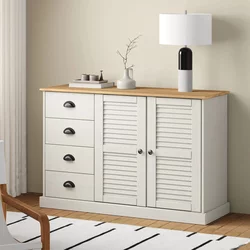 Komoda s ladicama VIGO 113x40x75 cm bijela od masivne borovine