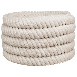 Vidaxl Vrv iz jute 30 Bela 100% Tossa jute