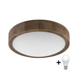 Brilagi - LED plafonsko svetlo CARVALHO SLIM 1xE27/60W/230V hrast/orah fi 27 cm