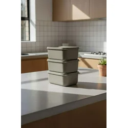 Hermia Set kutija za odlaganje, 3 komada, Sivi