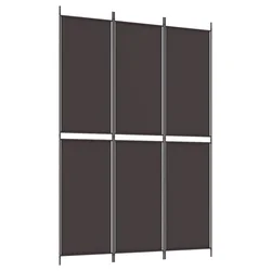Vidaxl Paravan 3-delni rjav 150x220 cm blago