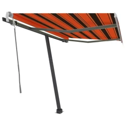 MAISON CHIC Prostostoječa ročno zložljiva tenda - Senčniki 350x250 cm oranžna/rjava, (22038872)