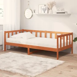 Dnevni krevet s uzglavljem Vosak smeđa i bijela 90 x 200 cm