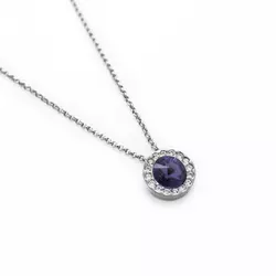 Ženska victoria cruz premium tanzanite ogrlica sa swarovski ljubičastim kristalom ( a2123-16g )