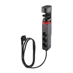 Produžni kabl za sto SL3000, 3 utičnice i 3 USB porta, crni