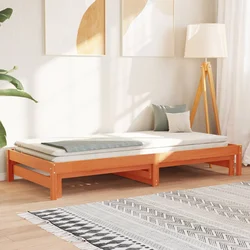 Dnevni krevet na razvlačenje voštano smeđi 90x200 cm