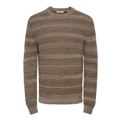 Only & Sons Pulover ONSLAKE rjava/svetlo rjava