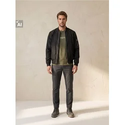 Sinsay - Pamučna majica sa natpisom - khaki