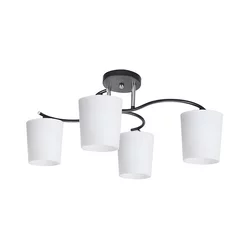 Luster na štapu ESNYR 4xE27/40W/230V crna/bela
