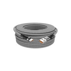 USB-C / USB-C kabel, 6A, 1m, siv