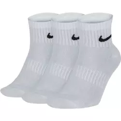 Nike Everyday Lightweight Ankle Traning nogavice, 3 Pair, bela/črna