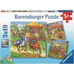 Ravensburger Puzzle Borbe vitezova u srednjem veku, 3x49 komada